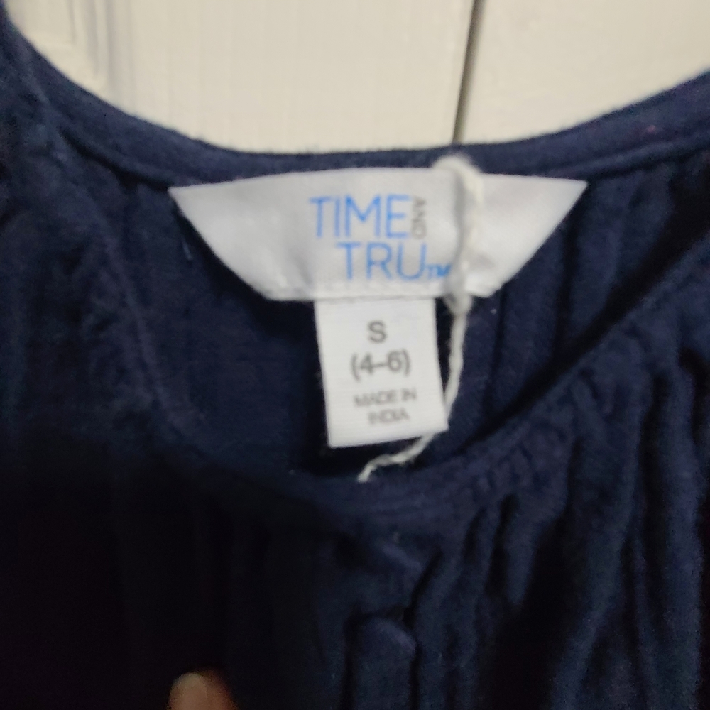 Time and Tru Deep Blue Cotton‎ Midi Tiered Dress NWT - Picture 7 of 16
